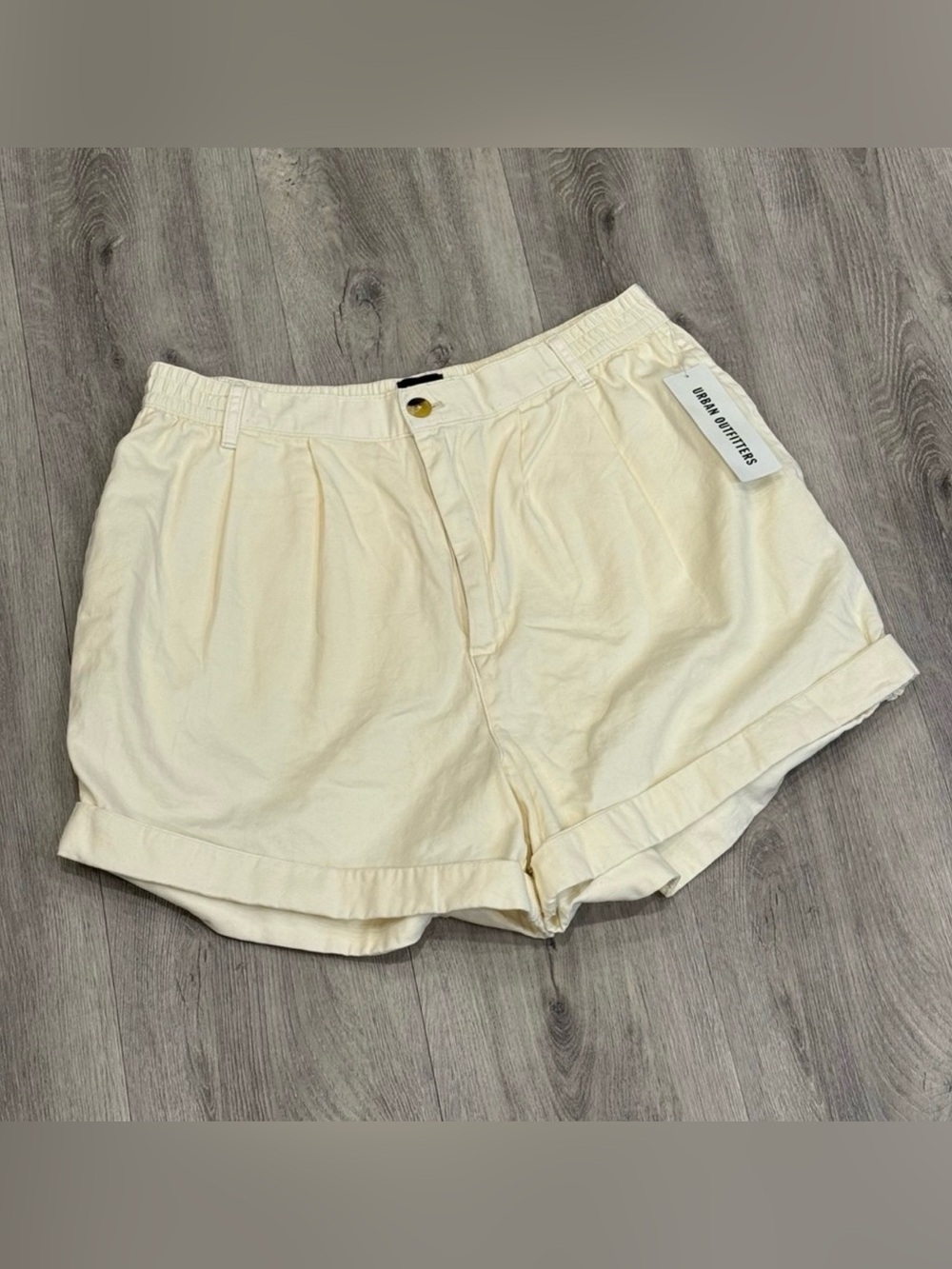 BDG Urban Outfitters Casual Light Cream High Waist Summer Vacation Shorts